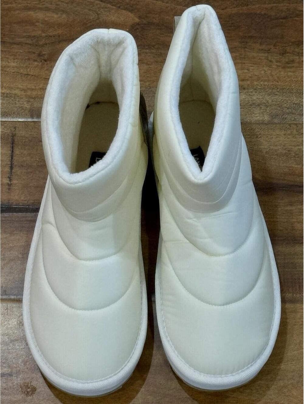 Lands End Ladies Puffer Quilted Faux Fur Lined Shoes Boots Sz 8